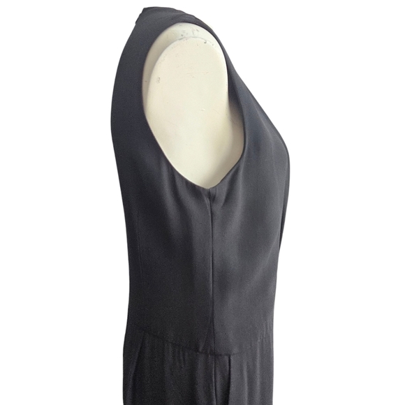 Theory Daimine Register Jumpsuit Women Size 10 Black Sleeveless - Picture 3 of 12